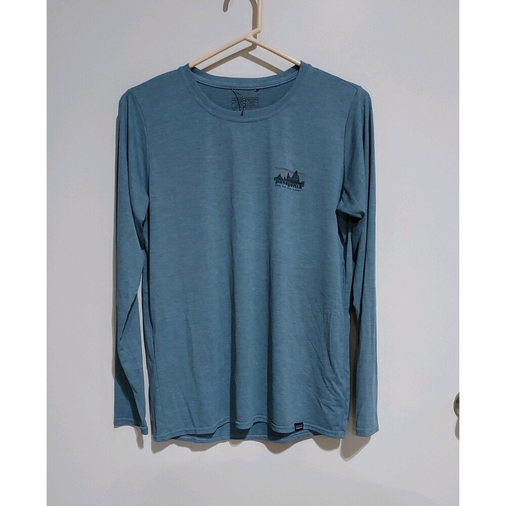Patagonia Men's Capilene Cool Daily Long Sleeve Shirt Size Medium Light Blue